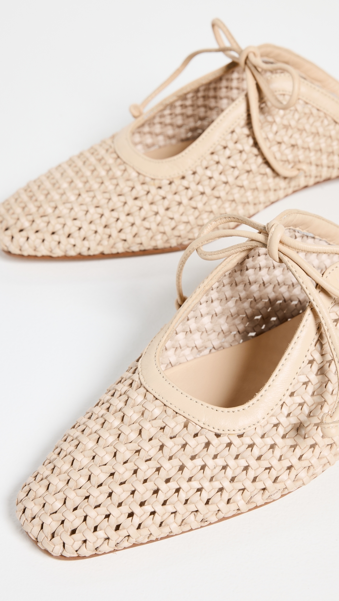 Ramio Basketweave Mules Vanilla