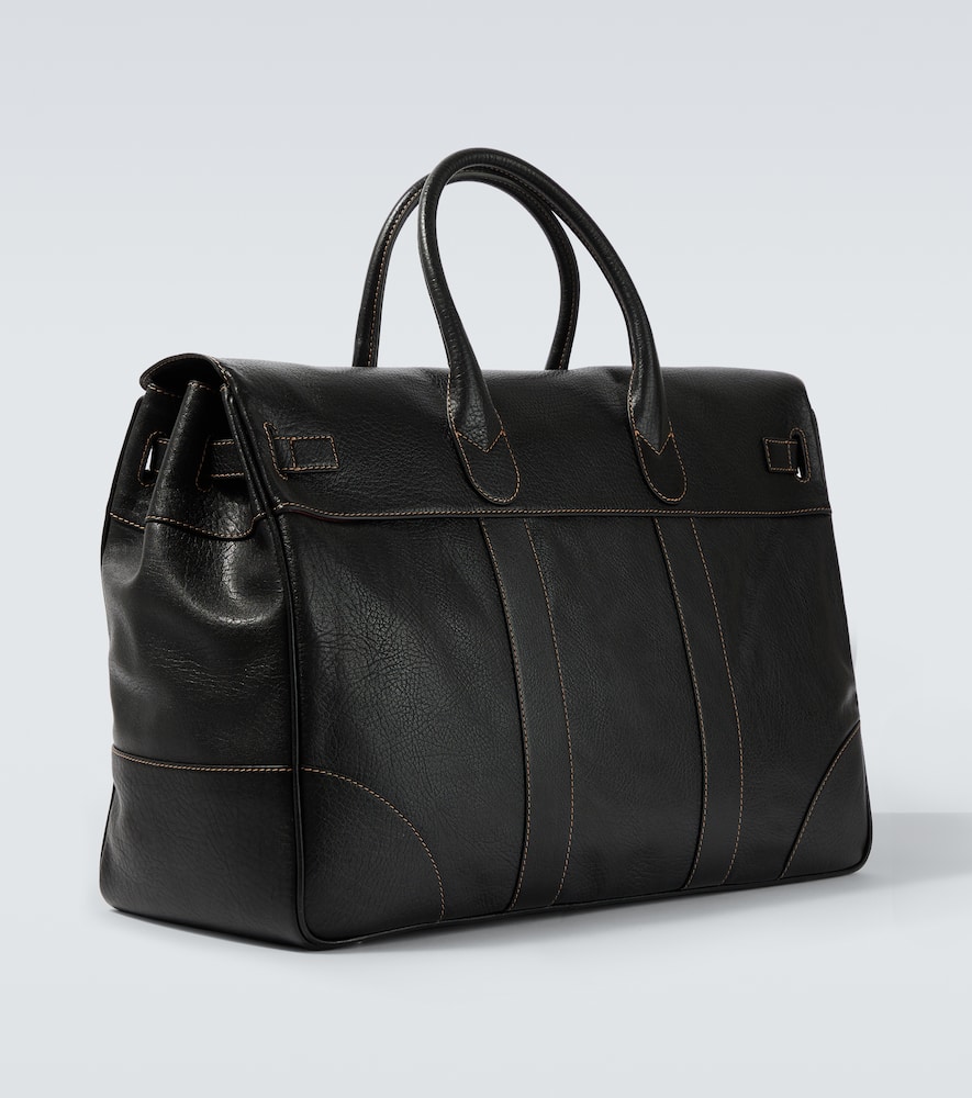 Leather tote bag