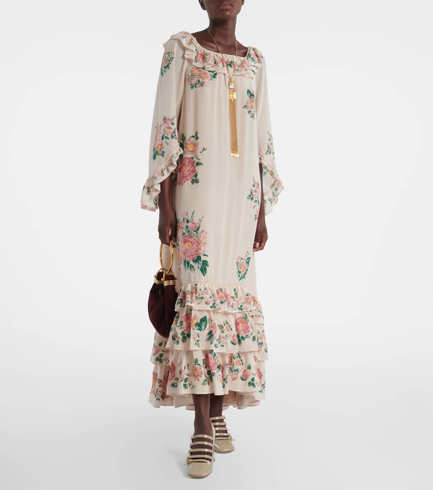 Chloé Floral silk crêpe de chine maxi dress