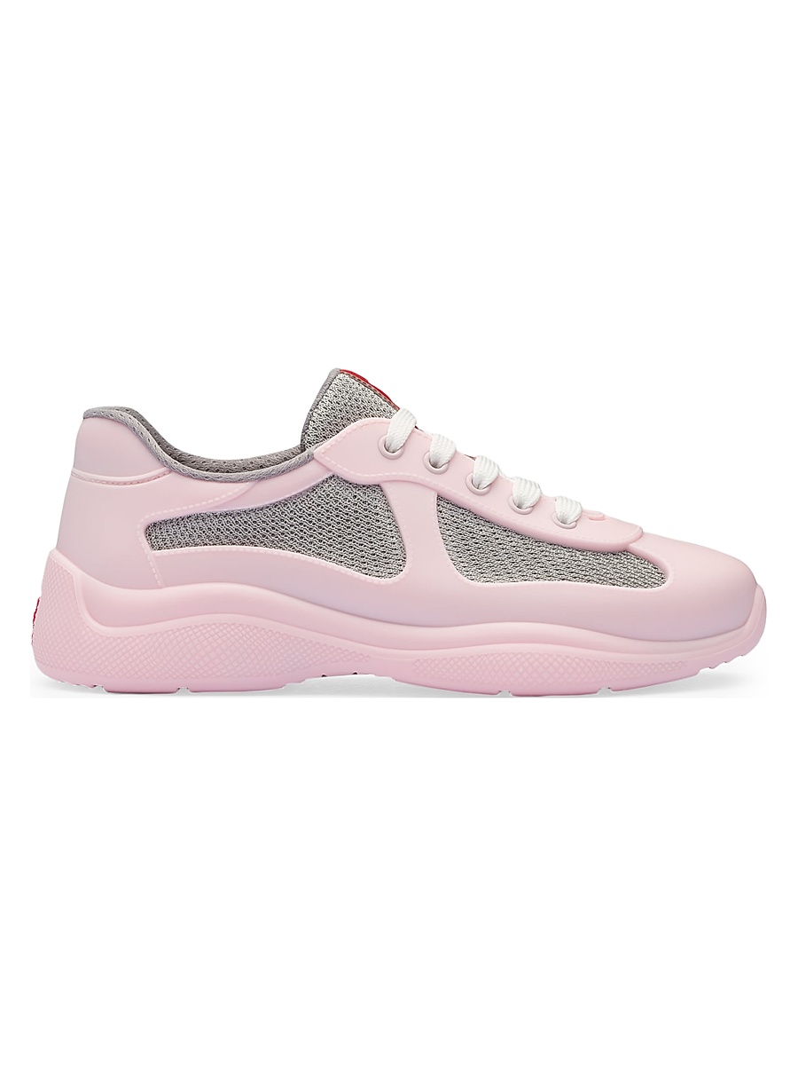 Women's America's Cup Soft Rubber and Bike Fabric Sneakers - Pink