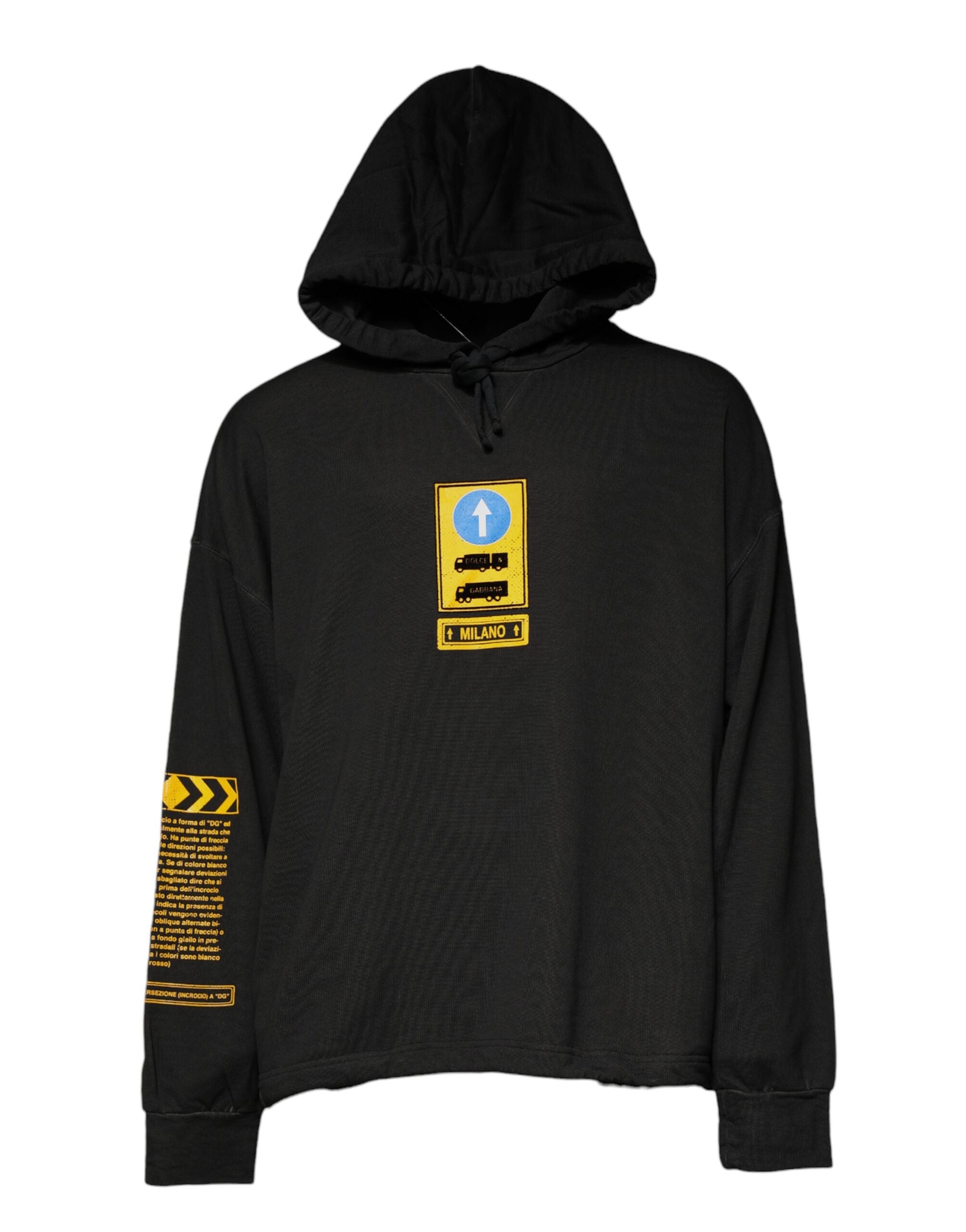 Logo-Patched Cotton Hoodie — Black