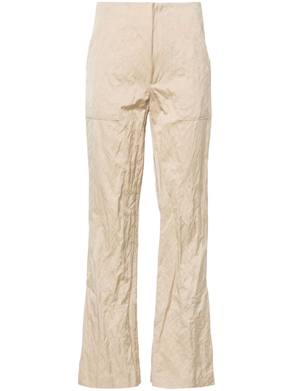Creased tapered trousers - Neutrals