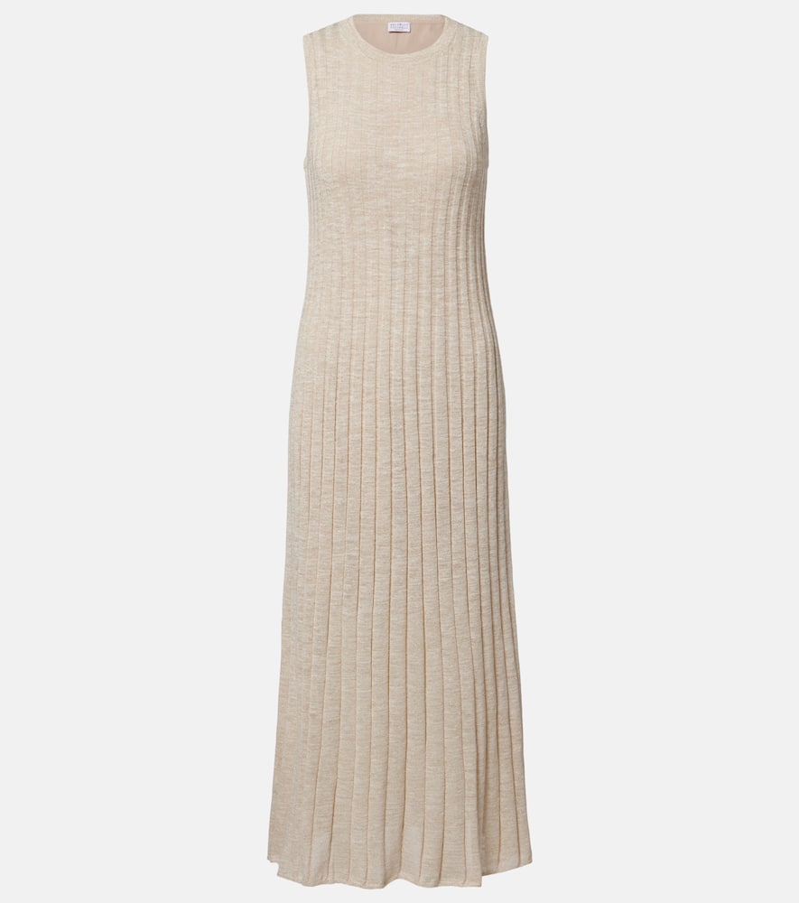 Ribbed-knit maxi dress