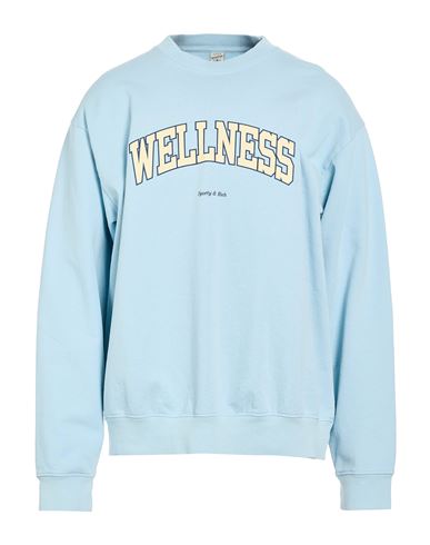 Man Sweatshirt Sky blue Size XL Cotton