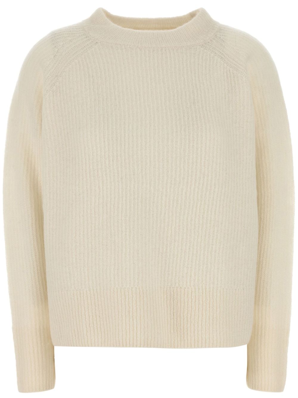 Crew-neck long-sleeve sweater - Neutrals