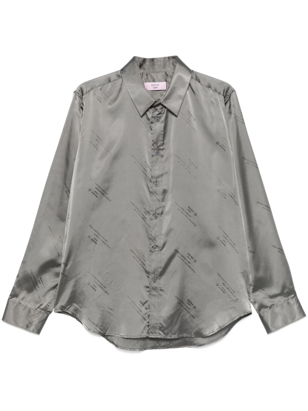 Logo-jacquard shirt - Silver