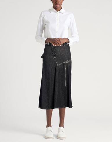 Woman Denim skirt Black Size 1 Cotton