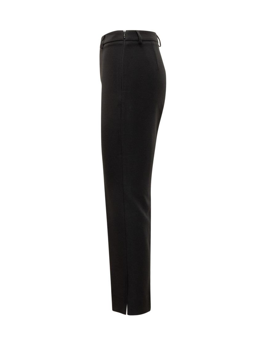 Black Slim Flat Front Pants