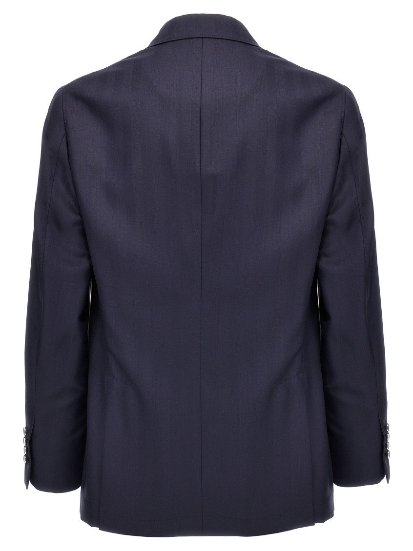 Twill Double-breasted Blazer