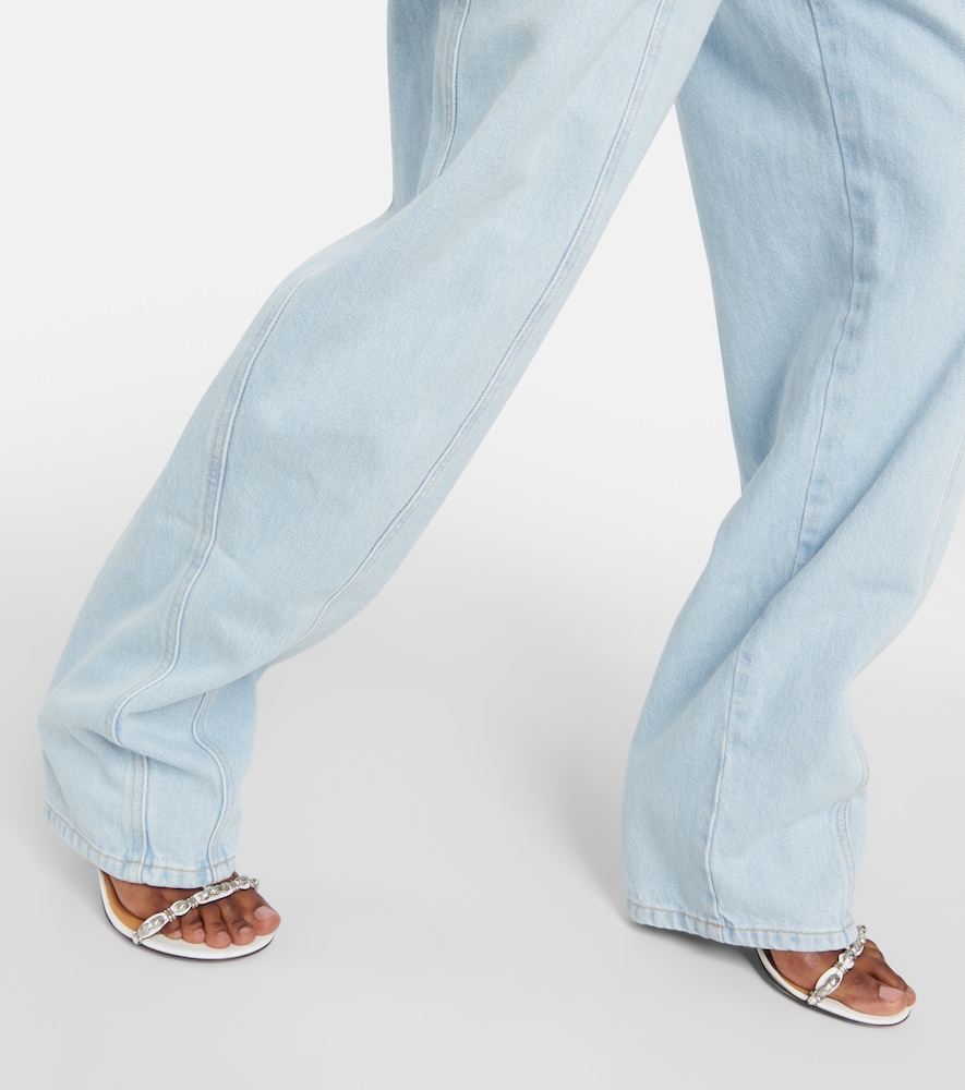 Lemony wide-leg jeans