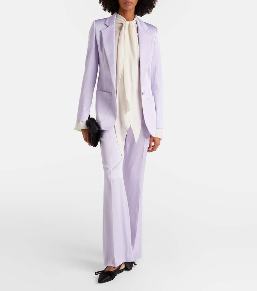Crêpe satin blazer