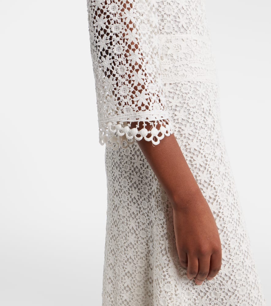 Hayra cotton guipure lace minidress