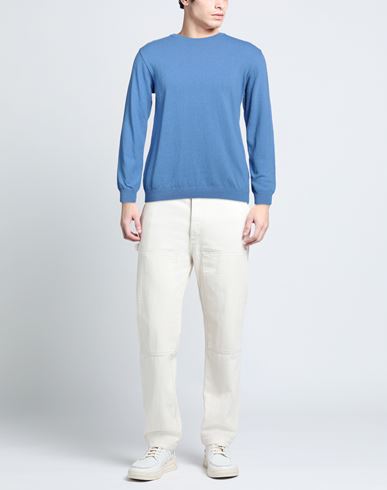 Man Sweater Azure Size L Viscose, Wool, Polyamide, Cashmere