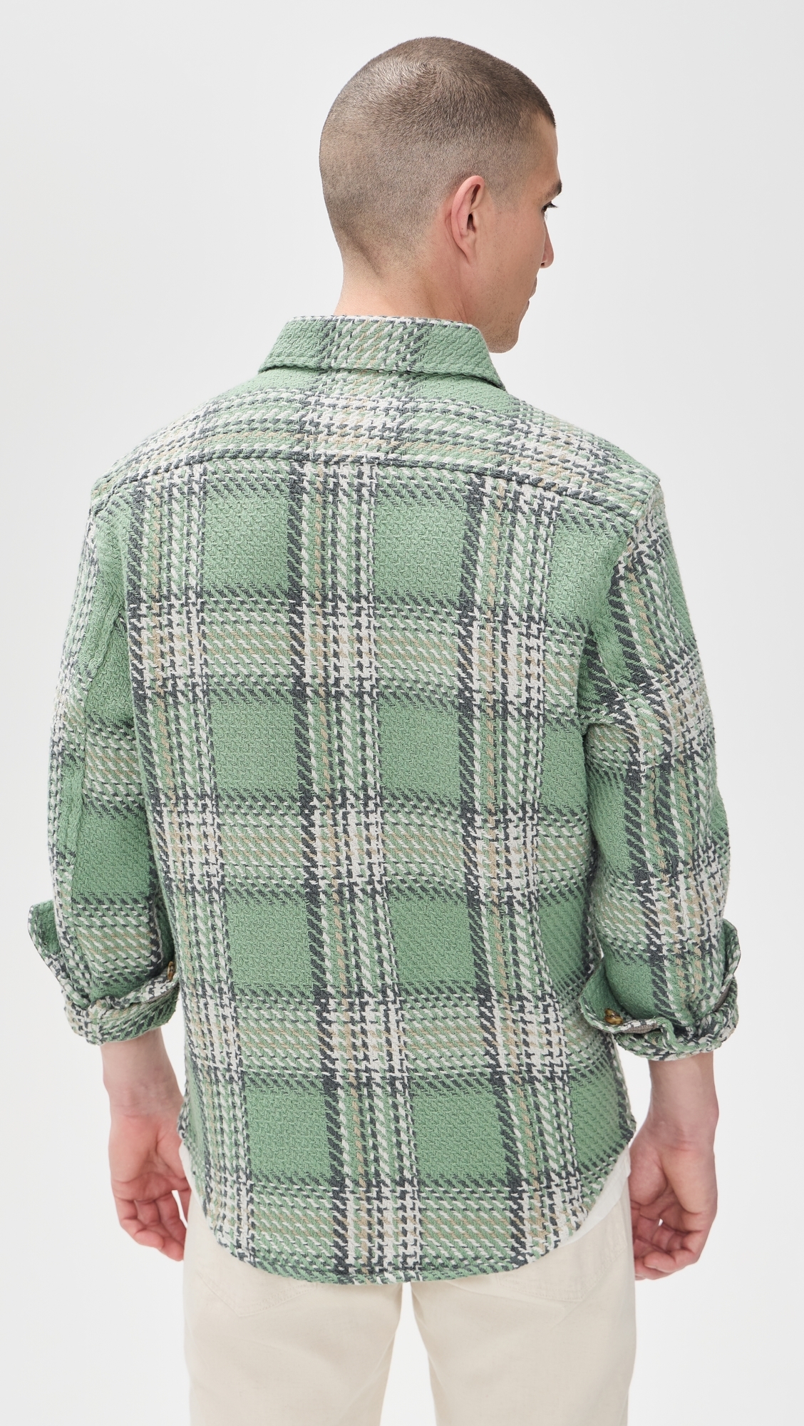 The Cutter Overshirt Sage Plaid