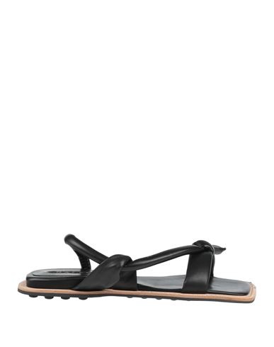 Woman Sandals Black Size 6 Leather