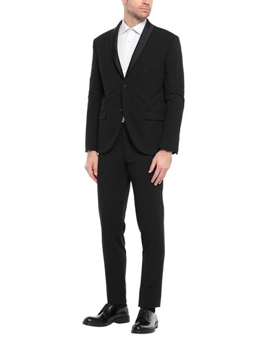 Man Suit Black Size 40 Polyester, Viscose, Elastane