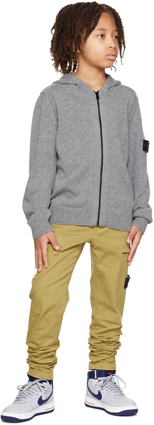 Stone Island Junior Kids Gray 508Z1 Hoodie