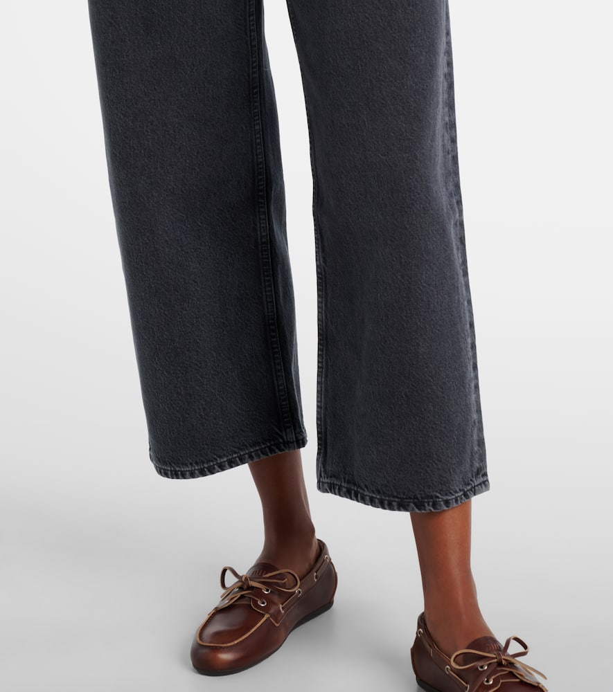 Arc mid-rise cropped wide-leg jeans