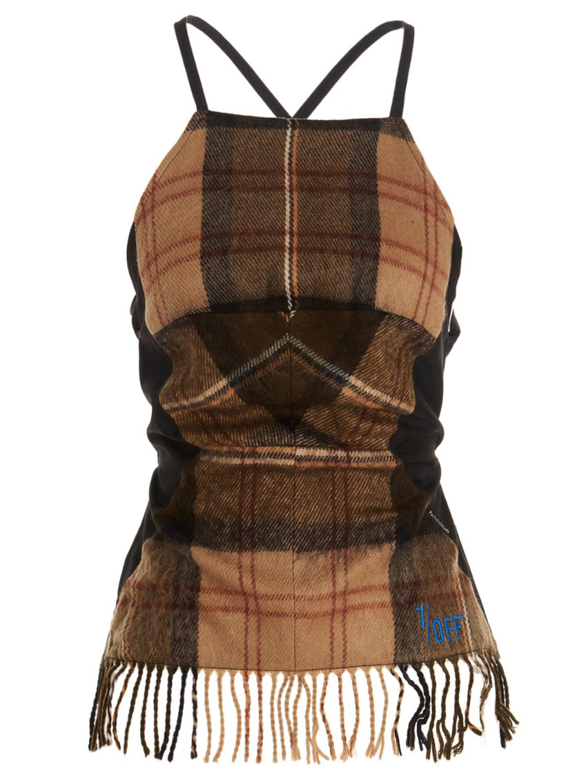 Checked Scarf Top