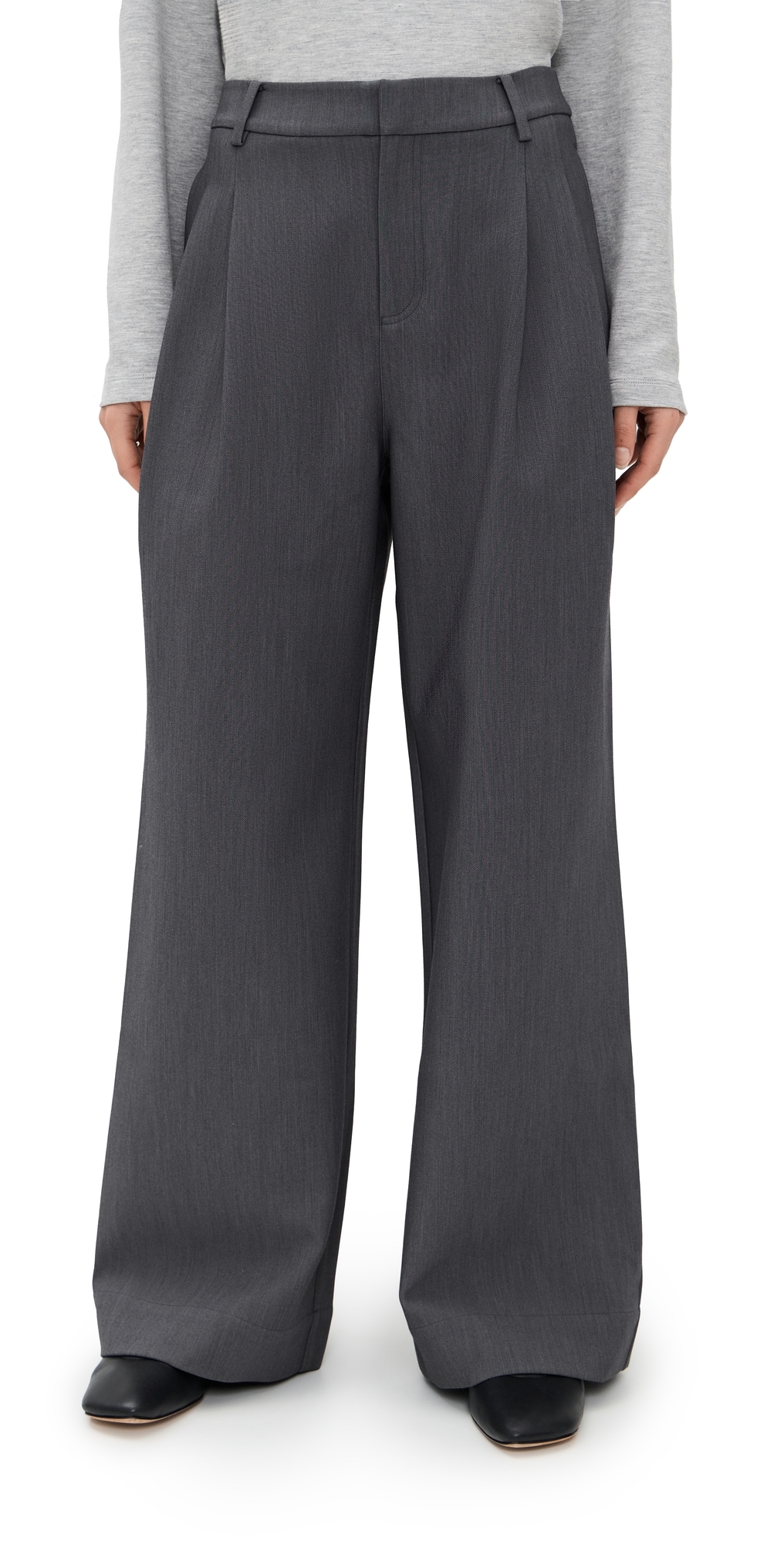 Reese Pleated Pants Grey Melange