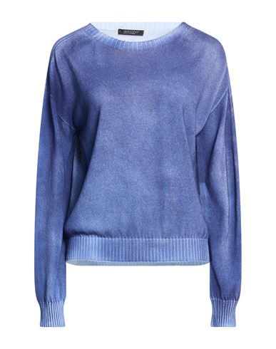 Woman Sweater Blue Size 6 Cotton