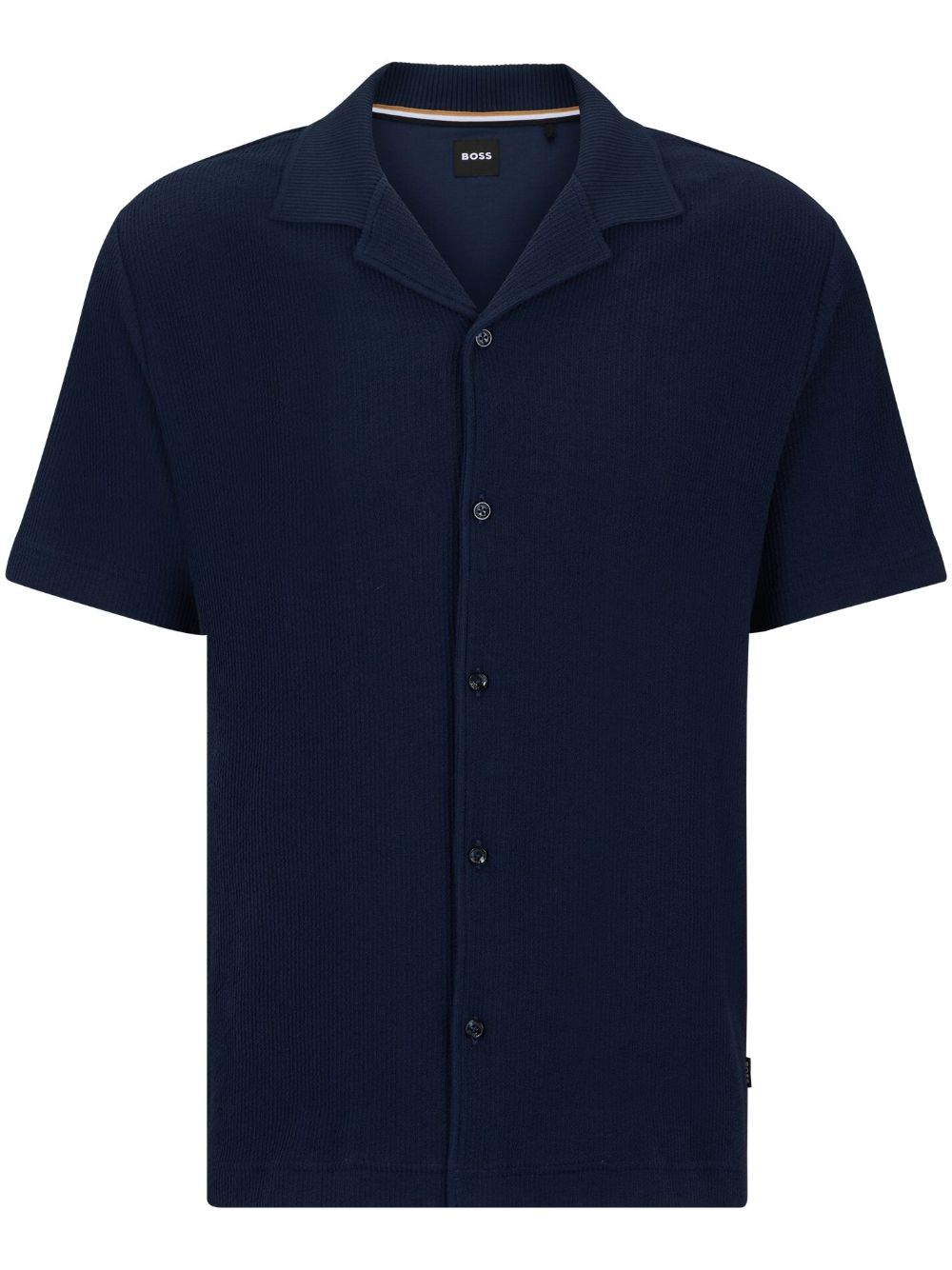 Short-sleeve cotton shirt - Blue