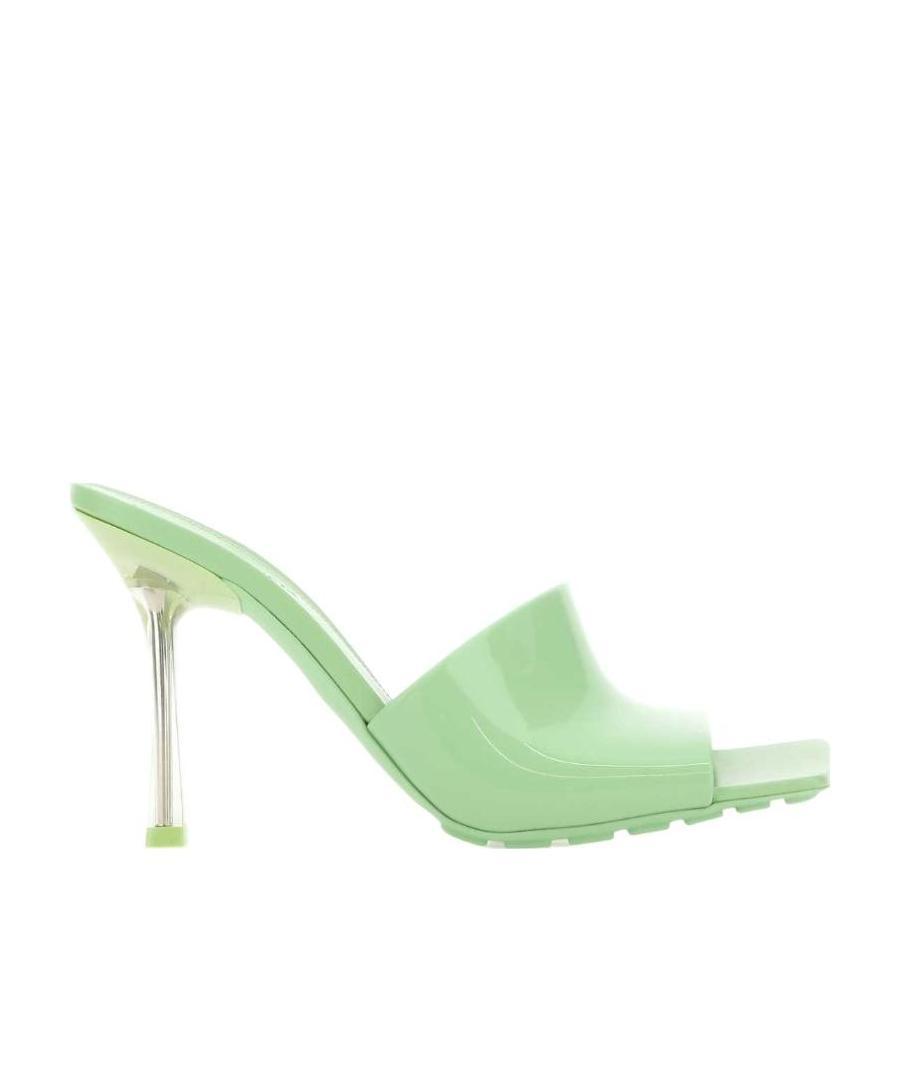 Bottega Veneta Transparent-Strap Heel Sandals
