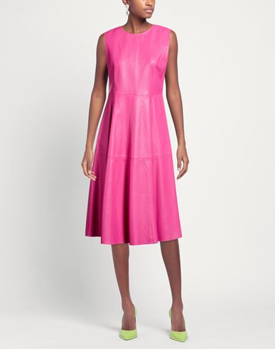 Woman Mini dress Fuchsia Size 14 Lambskin