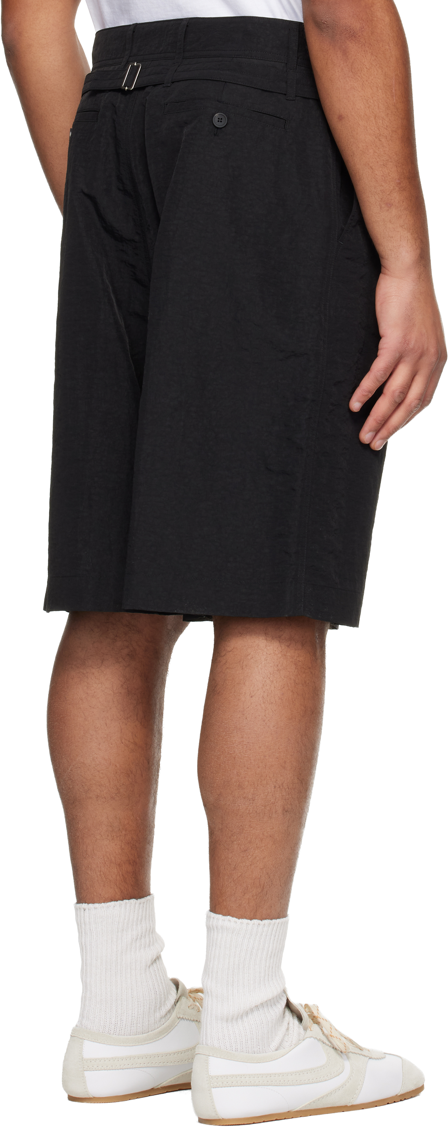 Black Adjustable Bermuda Shorts