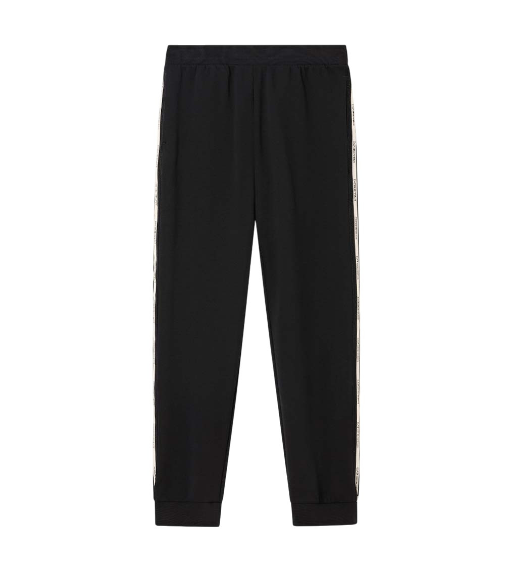 Black Cotton Solid Jogger