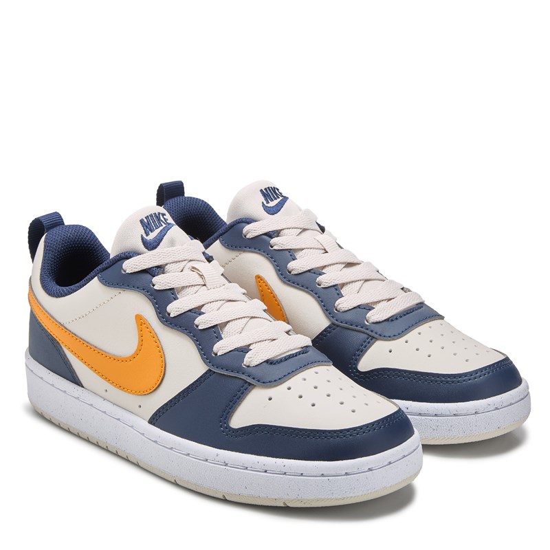 Kids' Court Borough Recraft Low Top Sneaker Big Kid Shoes (Grey/Navy/Orange)