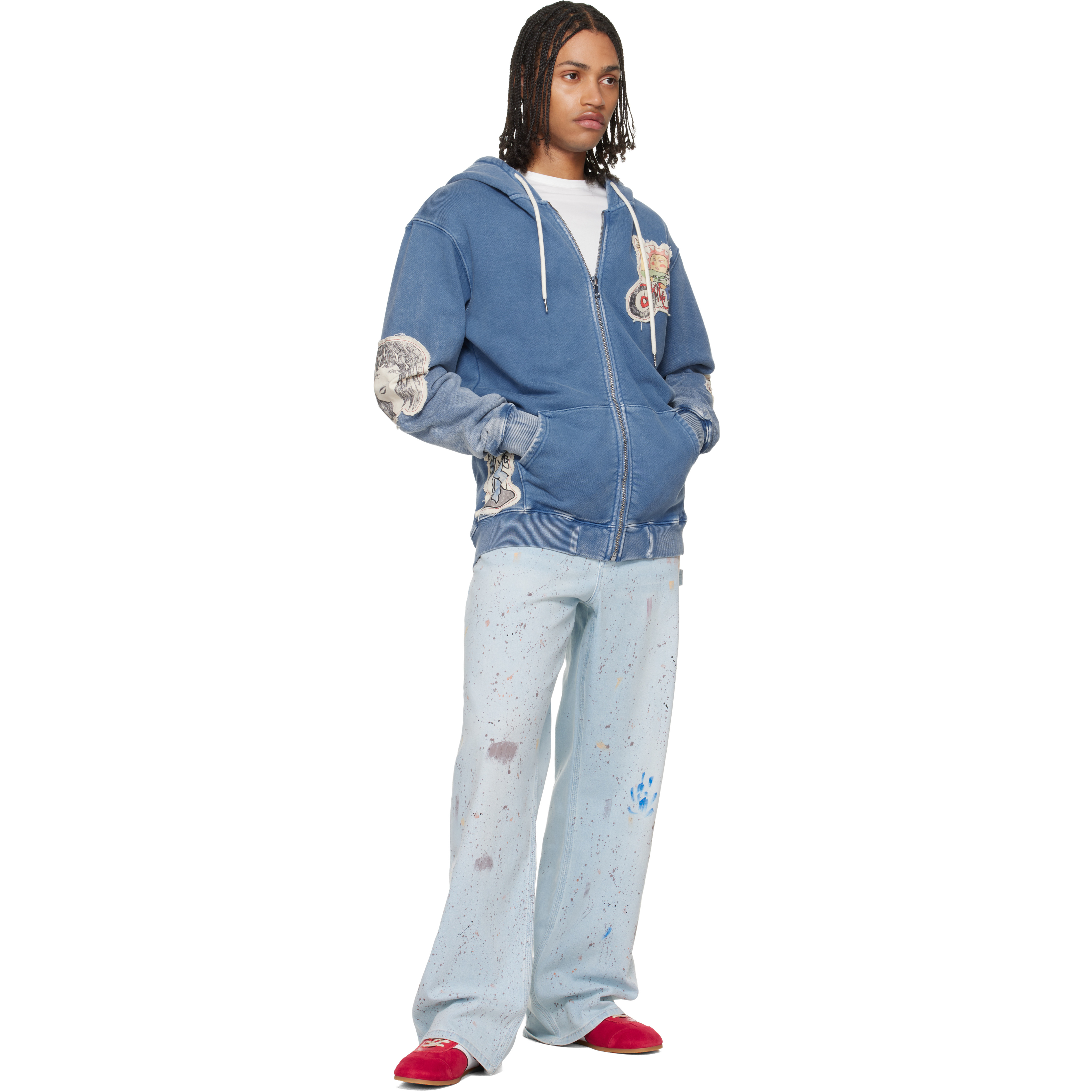 Blue Lynard California Cool Terry Graphics Zip Hoodie