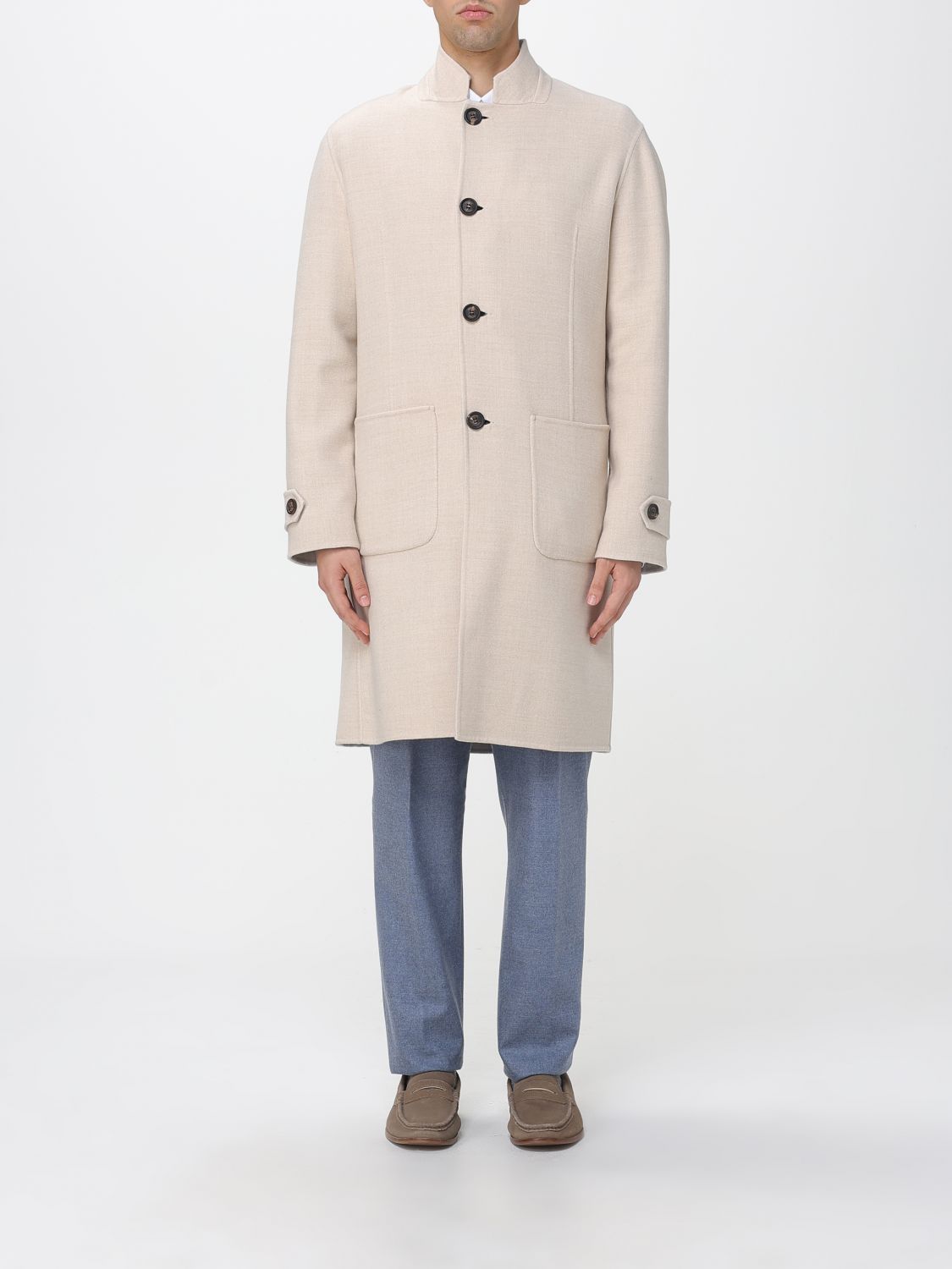 Reversible wool coat - Blue