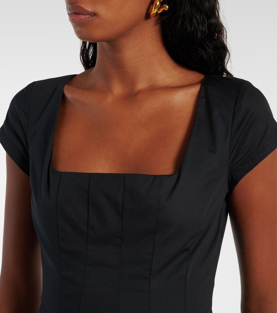 Cotton poplin midi dress
