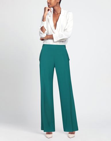 Woman Pants Deep teal Size 8 Polyester, Elastane