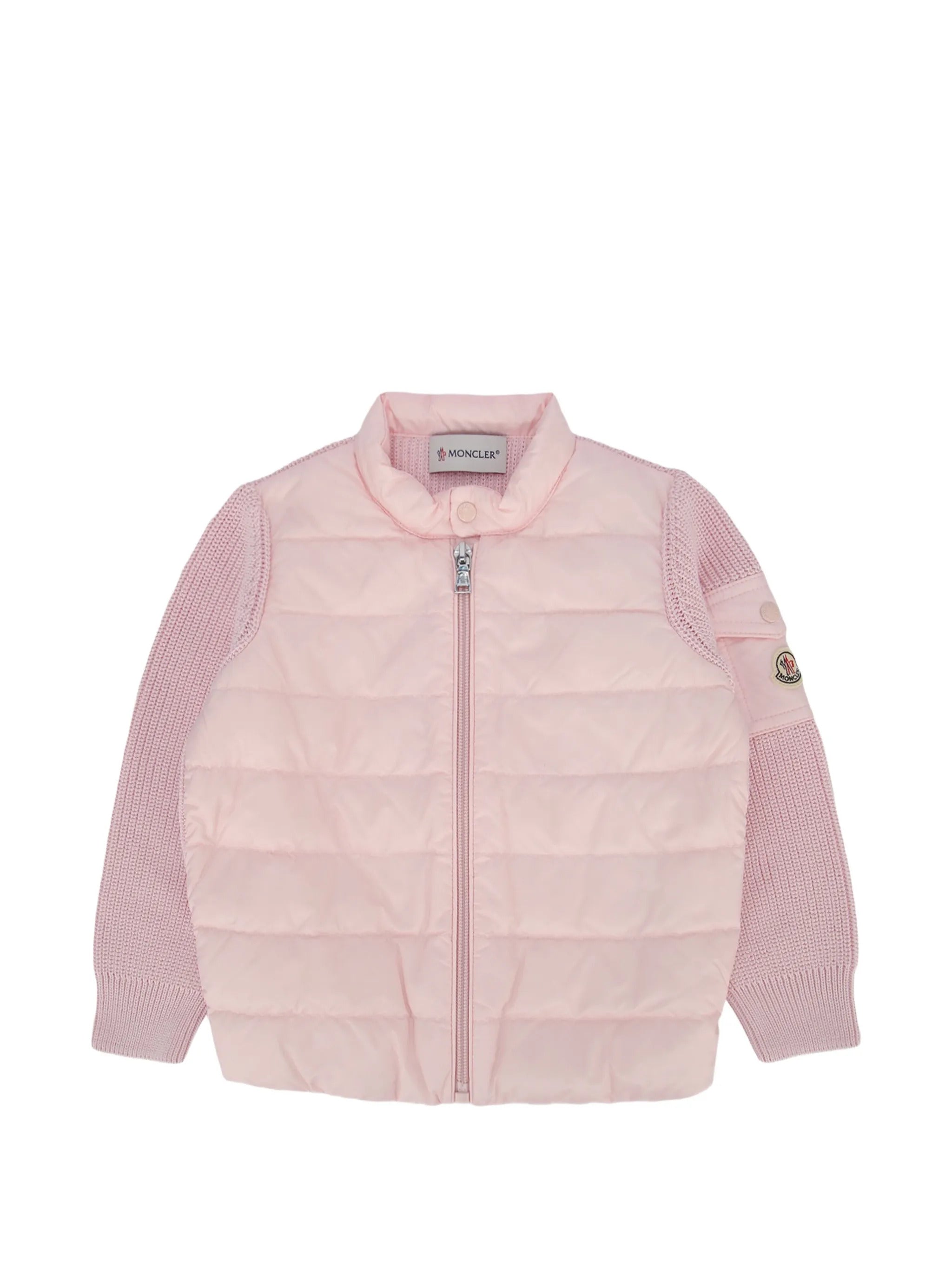 Mini Down-Filled Nylon Front Sweatshirt with Zip Closure