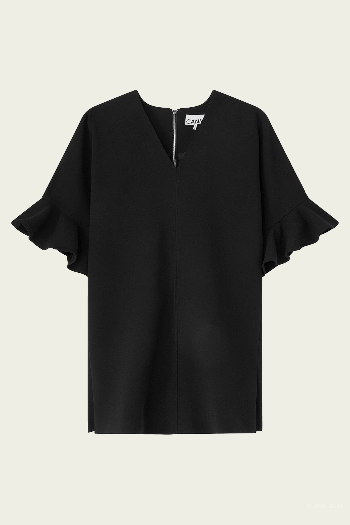 Mini Ruffle Dress in Black