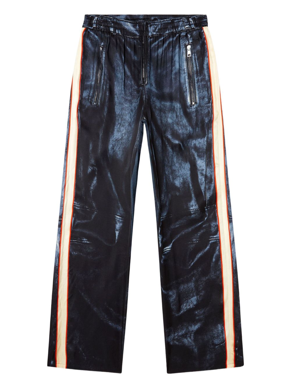 P-THECKS side-stripe trousers - Blue