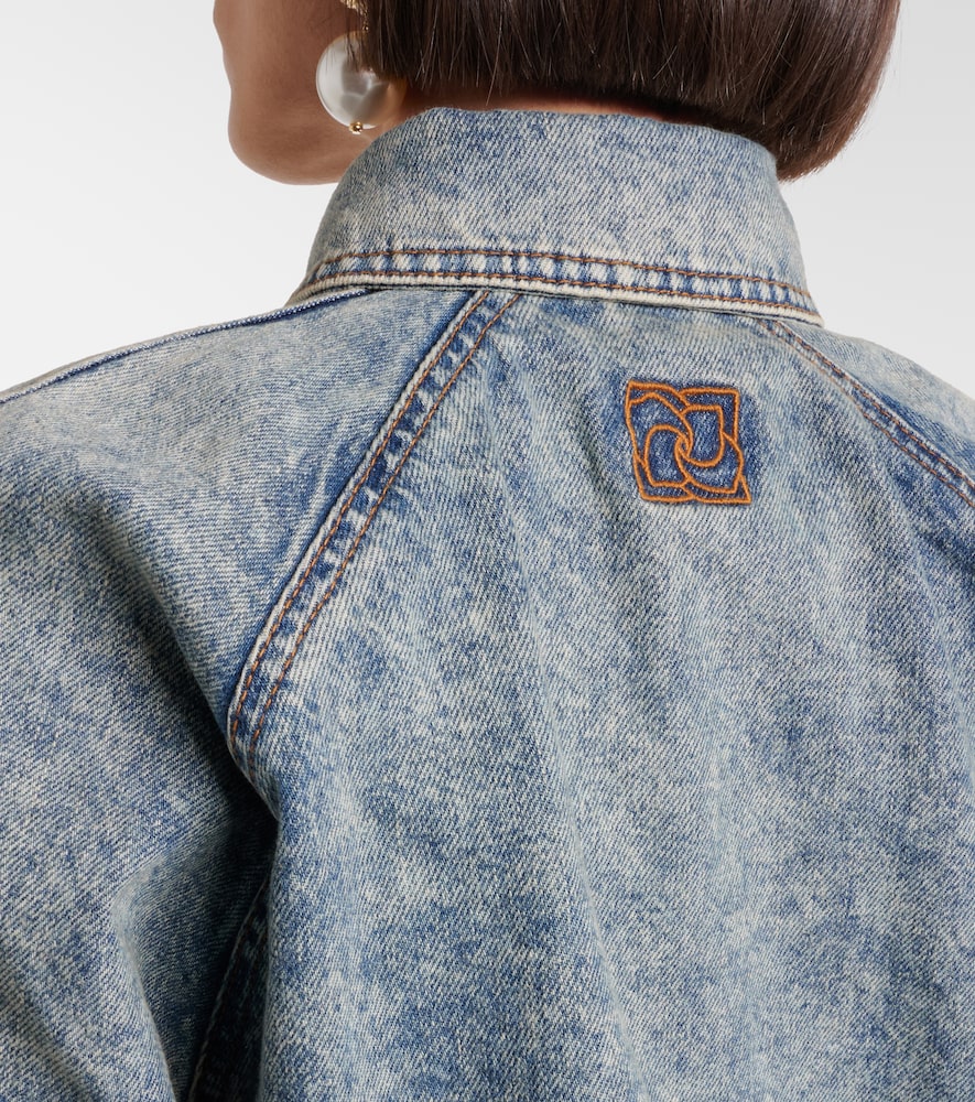 Denim blouson jacket