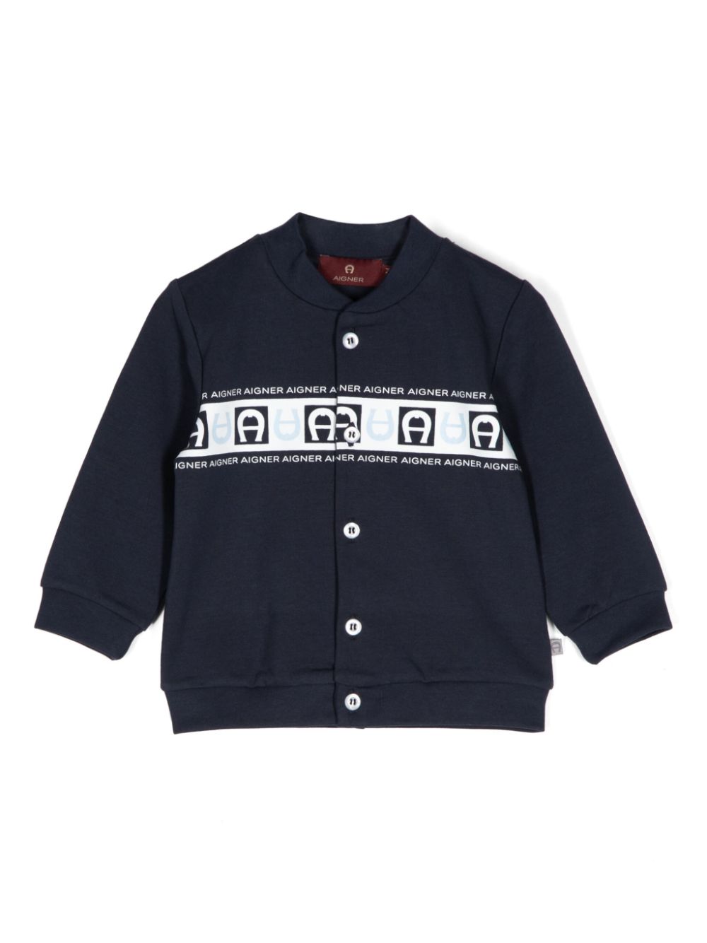Logo-printed jacket - Blue