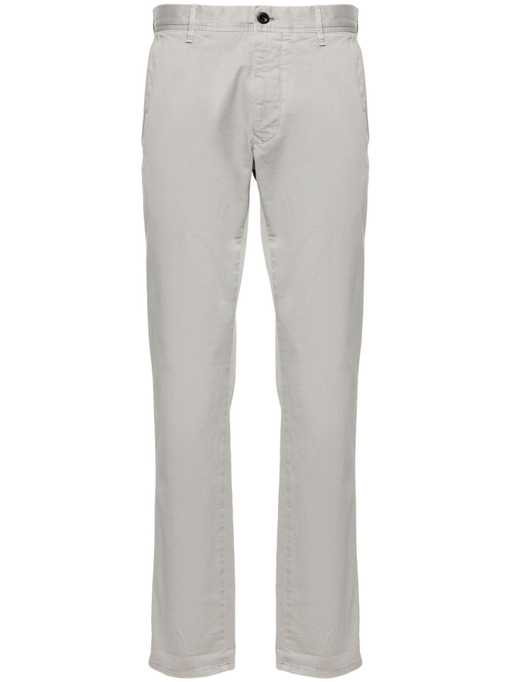 Tapered-leg cotton chino trousers - Neutrals