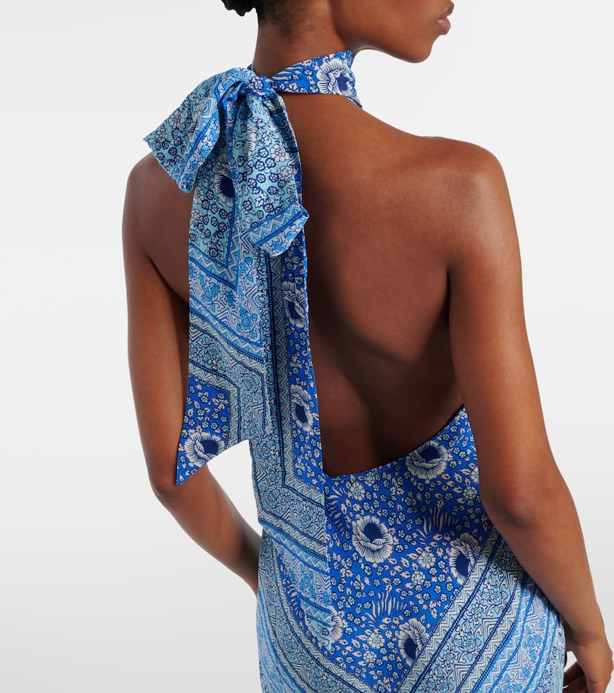 Maura printed satin maxi dress