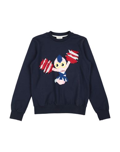 Kid Girl Sweatshirt Midnight blue Size 10 Cotton, Elastane