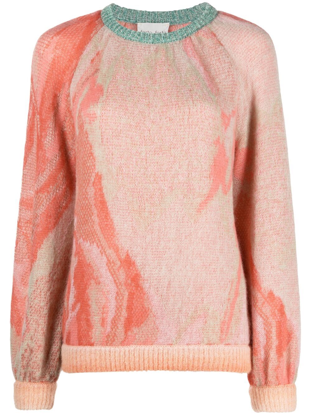 Faded-knit jumper - Pink