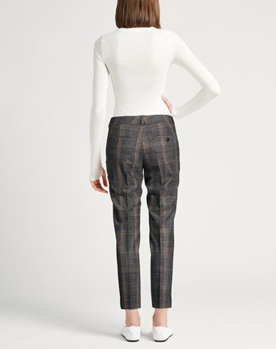 Woman Pants Charcoal Size 10 Virgin Wool, Elastane