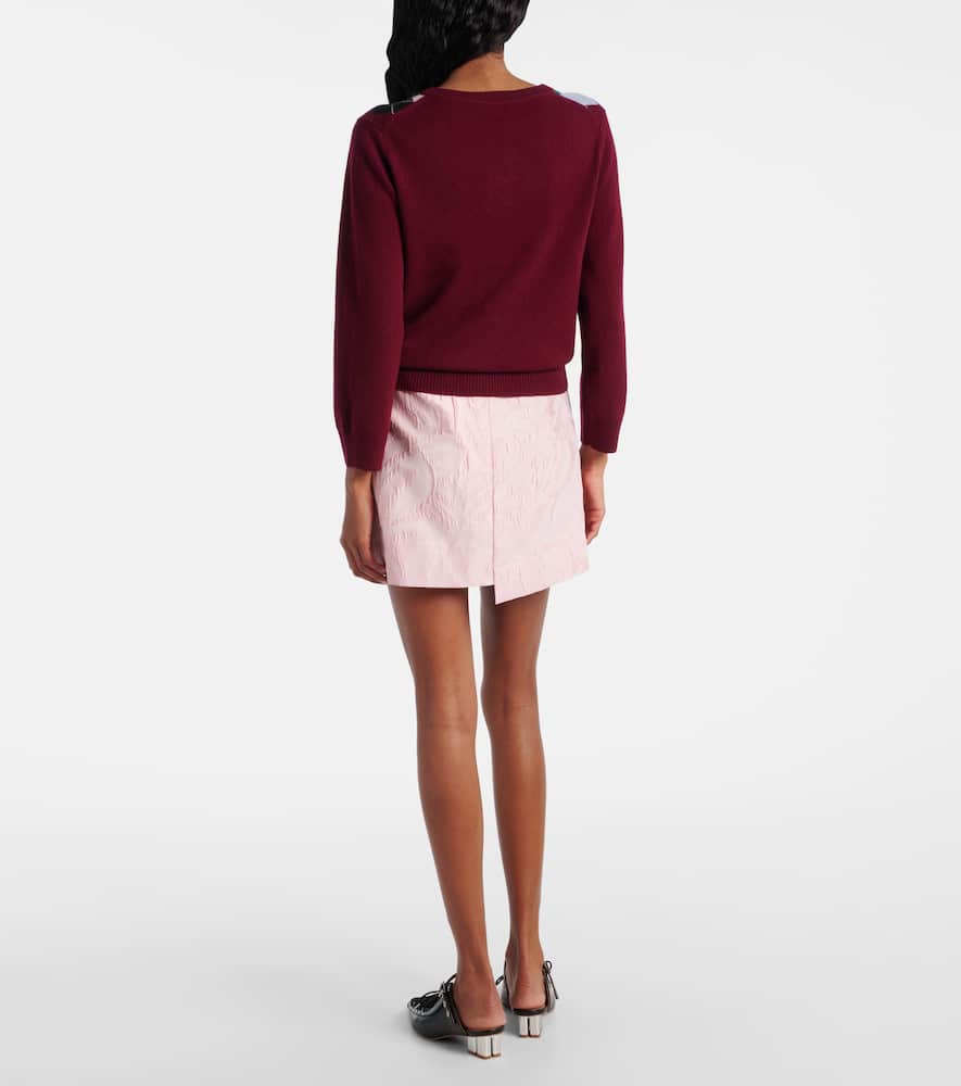 Ganni Argyle wool and cashmere cardigan