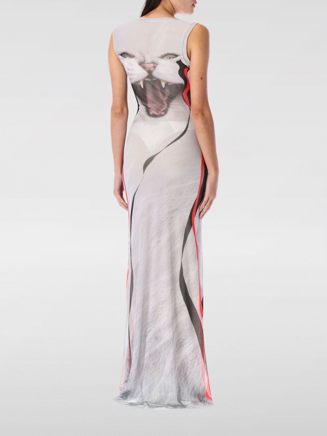 Mesh maxi dress - Grey