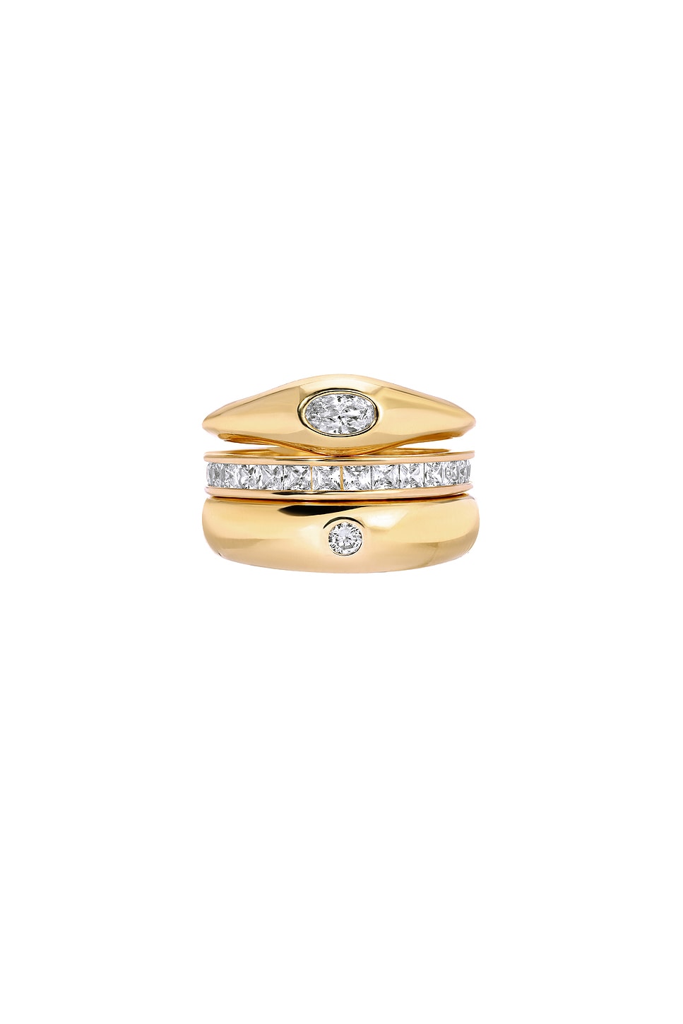 MEGA The Stormy Stack in 14k Gold Plated - Metallic Gold.  5 also in