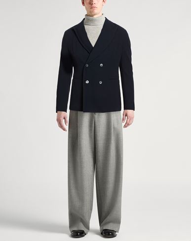 Man Blazer Navy Size 44 Virgin Wool