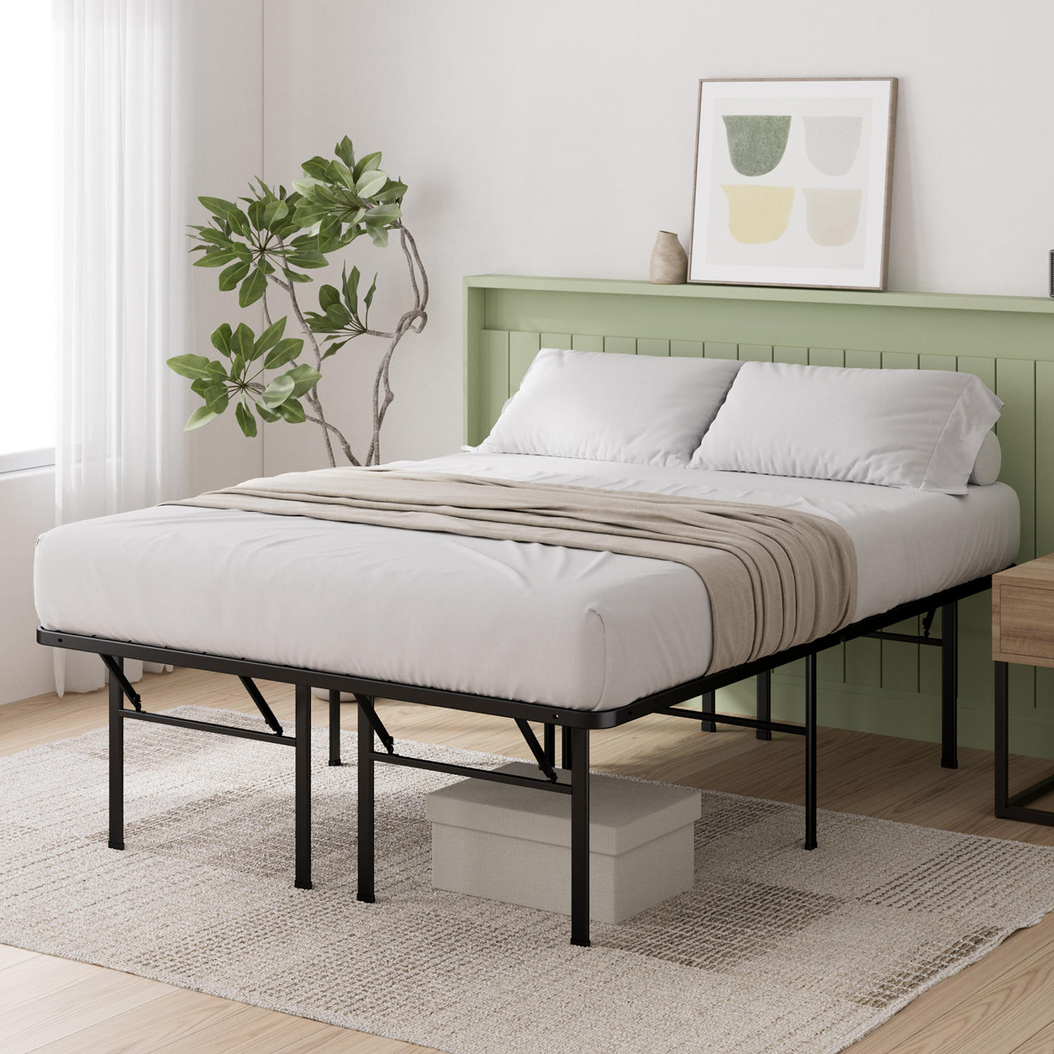 Night Therapy 18 Inch High Profile SmartBase Platform Bed Frame
